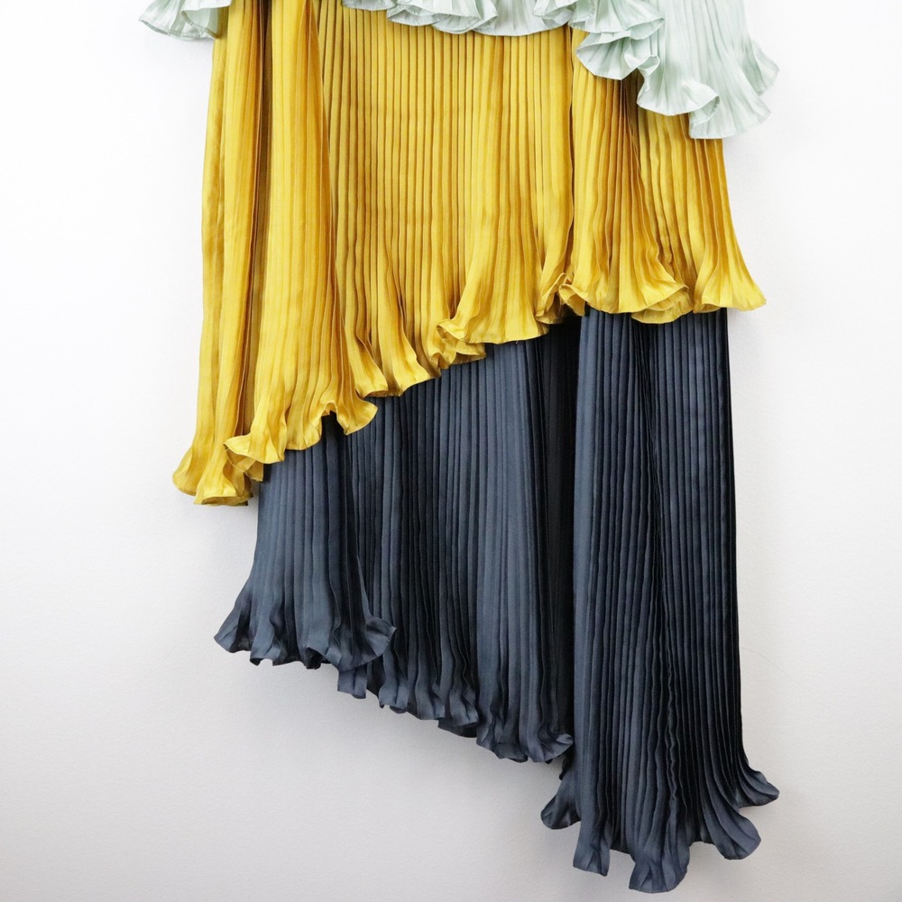 NWT Anthropologie Guapa Pleated Colorblock Dress Small - Picture 5 of 11